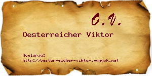 Oesterreicher Viktor névjegykártya